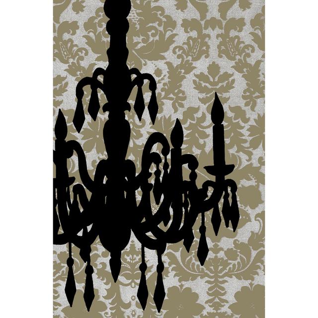 Small Chandelier Silhouette II by Ethan Harper - Wrapped Canvas Painting Rosdorf Park Size: 30cm H x 20cm W x 3.8cm D on Productcaster.