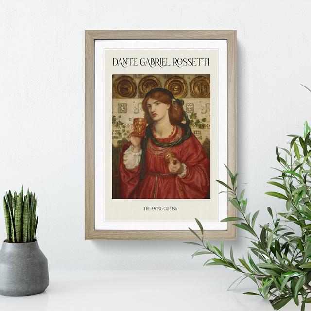 The Loving Cup by Dante Gabriel Rossetti - Picture Frame Painting East Urban Home Size: 65cm H x 48cm W x 2cm D, Frame Option: Oak Framed on Productcaster.