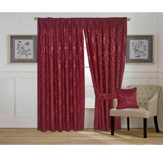 Vioria Cotton Blend Blackout Pencil Pleat Curtain Pair (Set of 2) Mercer41 Panel Size: 168 W x 228 D cm, Colour: Burgundy on Productcaster.