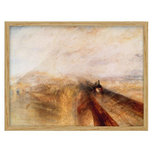 Rain by William Turner - Picture Frame Graphic Art Rosalind Wheeler Size: 40cm H x 55cm W x 2cm D, Frame Option: Brown Framed on Productcaster.