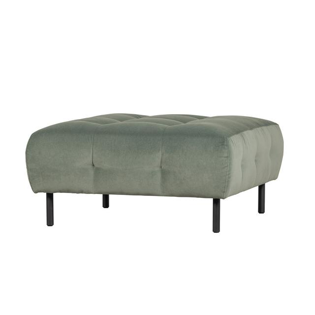 Velvet Tufted Rectangle Footstool Ottoman BePureHome Upholstery Colour: Waterplant on Productcaster.