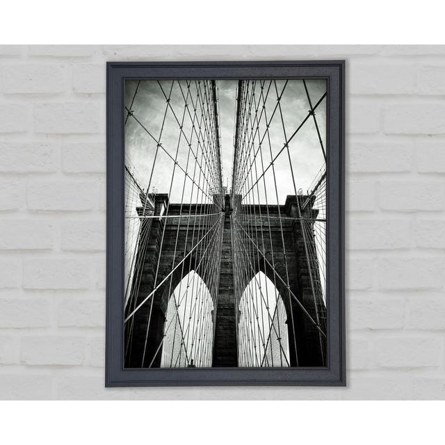 Brooklyn Bridge Arches - Einzelne Bilderrahmen Kunstdrucke Ebern Designs Größe: 42 cm x 29,7 cm on Productcaster.