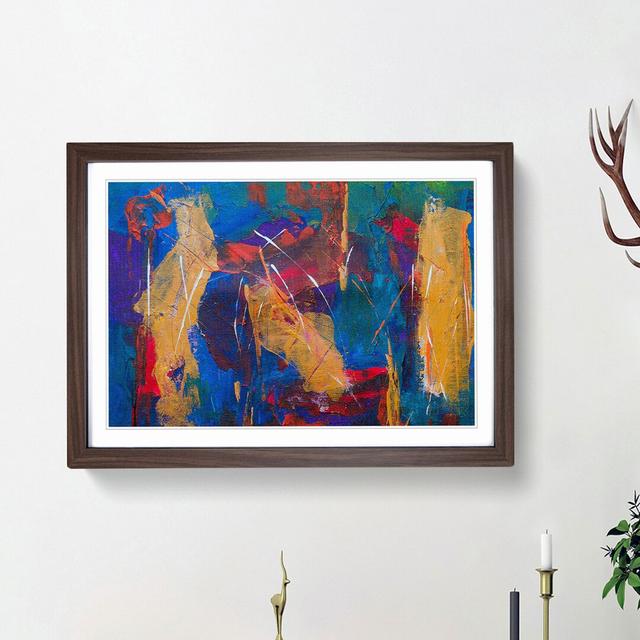 Abstract Vol.376 by S.Johnson - Picture Frame Painting Print East Urban Home Frame Option: Walnut Framed, Size: 62cm H x 87cm W x 2cm D on Productcaster.