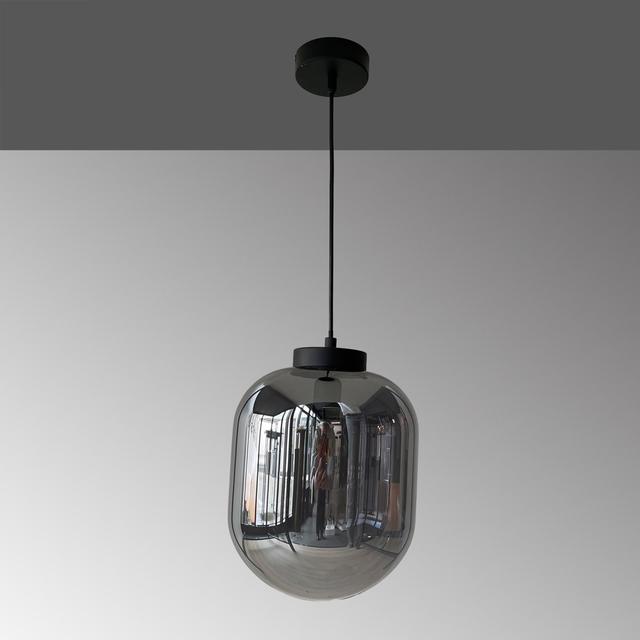 Bolte 1 - Light Single Geometric Pendant George Oliver Shade Colour: Smoke on Productcaster.