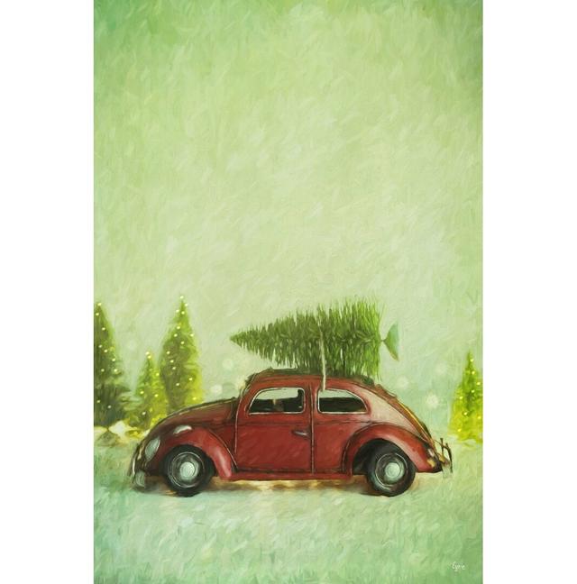 "My Bug & Tree" Oil Painting Print on Wrapped Canvas East Urban Home Size: 61cm H x 41cm W x 3.81cm D on Productcaster.