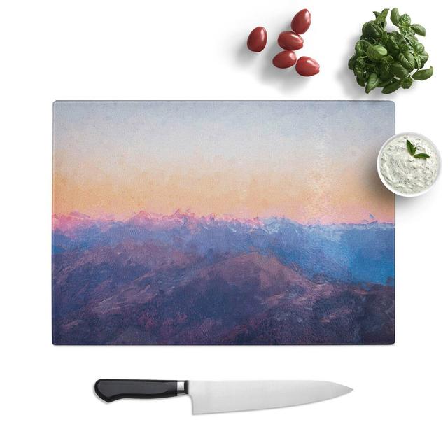 Glass Light Over The Mountains in Abstract Chopping Board East Urban Home Size: 39 cm W x 28.5 cm L on Productcaster.