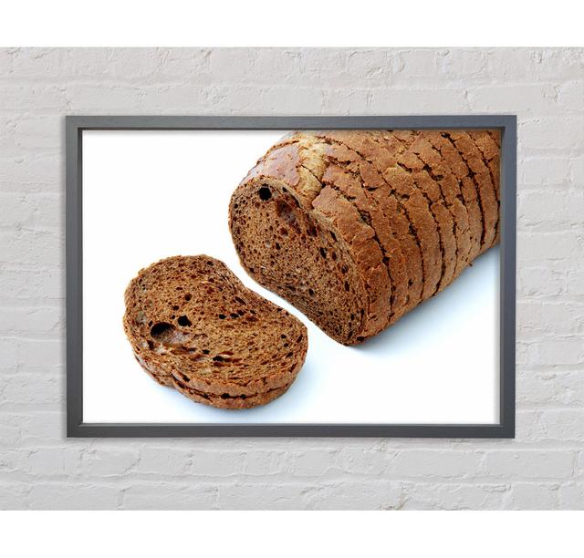 Brown Bread Framed Print Union Rustic Size: 84.1cm H x 118.9cm W x 3.3cm D, Format: White Framed Canvas on Productcaster.