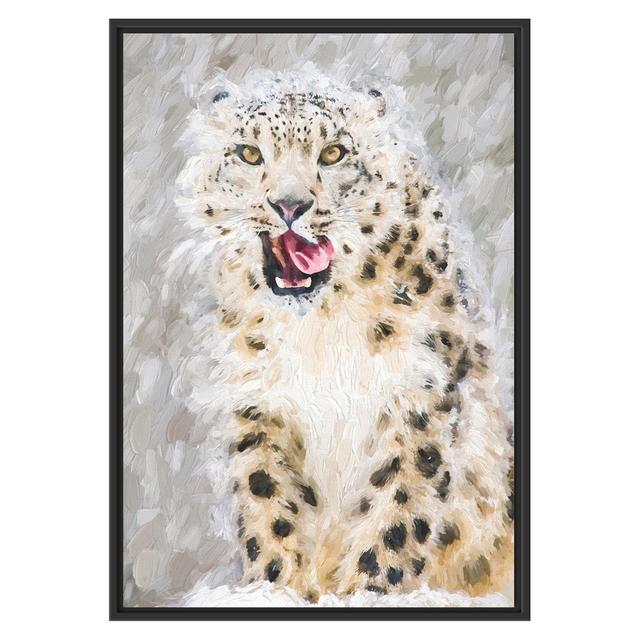 Gerahmtes Wandbild LeopardSchnee Kunst East Urban Home Größe: 100 cm H x 70 cm B on Productcaster.