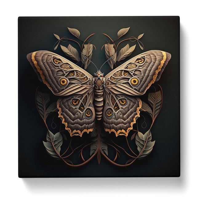 Moth Ornamental - Print Brambly Cottage Size: 35cm H x 35cm W x 3cm D on Productcaster.