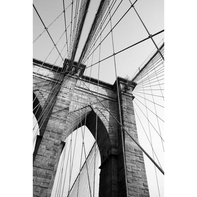 Fille Brooklyn Bridge Web by Nacomito - Wrapped Canvas Print 17 Stories Size: 76cm H x 51cm W x 3.8cm D on Productcaster.