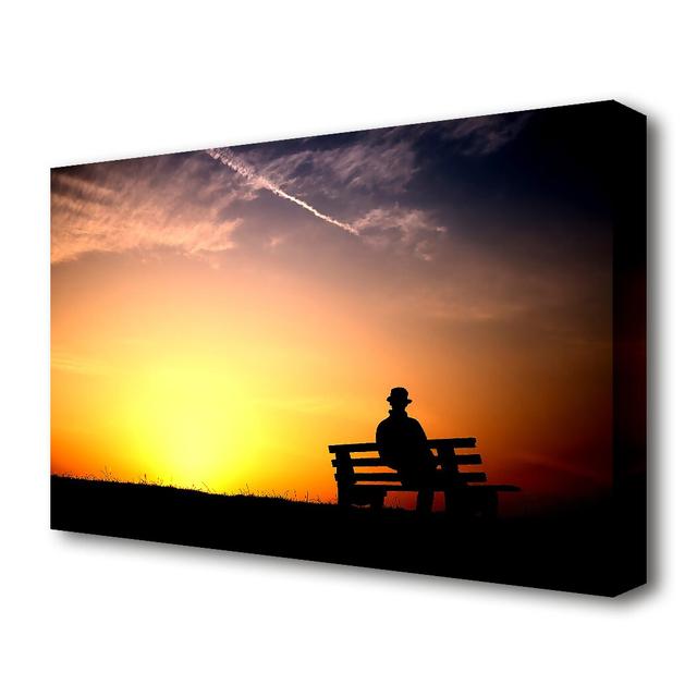 Pleasant Sunset - Photographic Print on Wrapped Canvas East Urban Home Size: 81.3 cm H x 121.9 cm W on Productcaster.