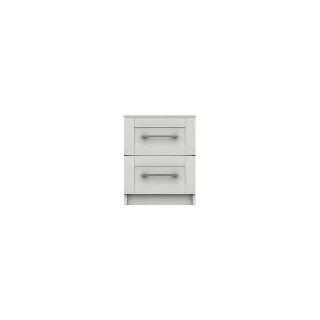 Niemeyer 2 Drawer Bedside Table Ebern Designs Colour: White on Productcaster.