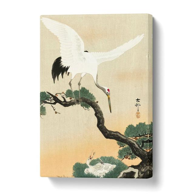 'Japanese Crane Birds' by Ohara Koson - Wrapped Canvas Painting Print East Urban Home Size: 76.2 cm H x 50.8 cm W on Productcaster.