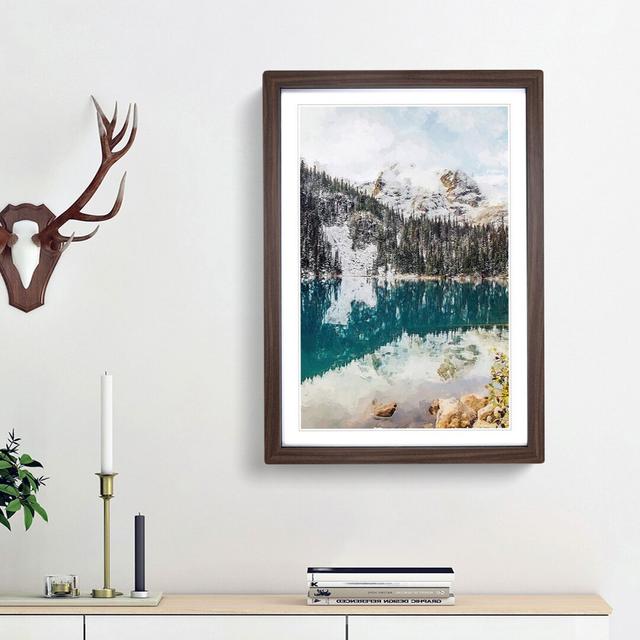 Mount Currie in Canada - Picture Frame Graphic Art Print East Urban Home Size: 48cm H x 36cm W x 2cm D, Frame Option: Walnut Framed on Productcaster.