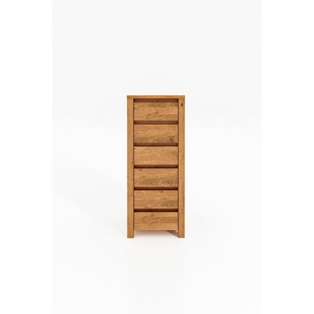 Vinci 6 Drawer 45 Cm W Solid Wood Chest of Drawers TheBeds Colour: Oak on Productcaster.