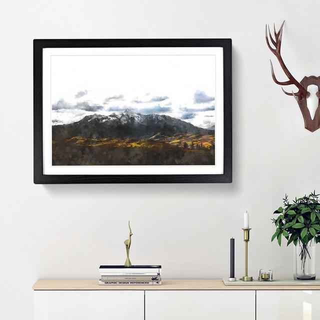 The Rocky Mountains of California - Picture Frame Painting Print East Urban Home Size: 24cm H x 33cm W x 2cm D, Frame Option: Black Framed on Productcaster.