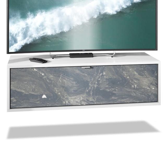 Mccaffrey TV Stand for TVs up to 55" Metro Lane Colour: White/Marble Graphite on Productcaster.