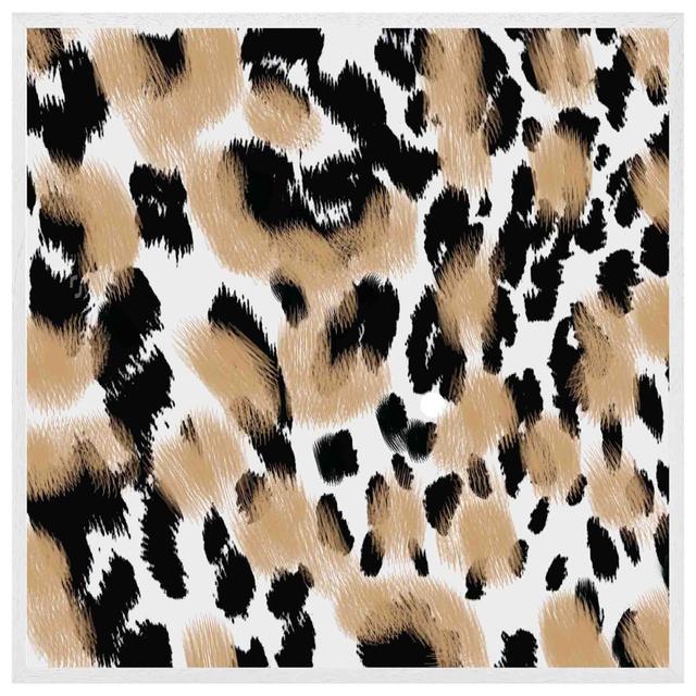 Edesville Leopard Spots Print - Single Picture Frame Print Latitude Run Size: 51cm H x 51cm W x 4cm D, Frame Colour: White Framed on Productcaster.