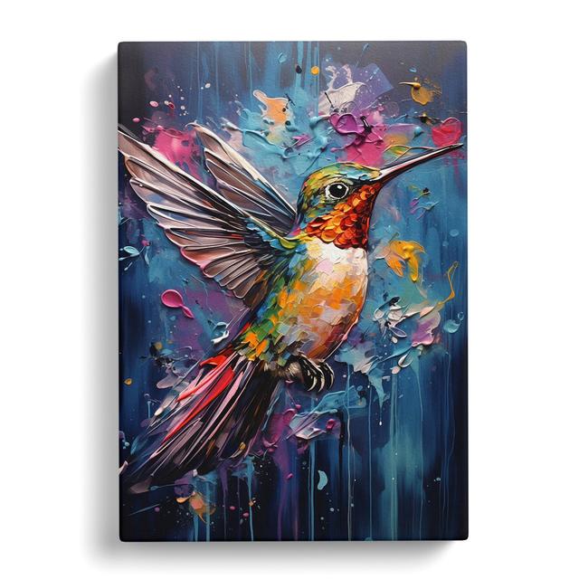 Hummingbird Expressionism No.2 - No Frame Print Marlow Home Co. Size: 50cm H x 35cm W x 3cm D on Productcaster.