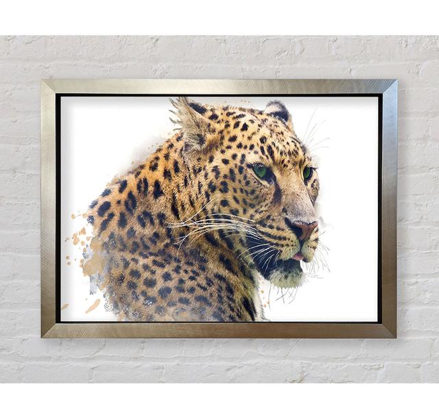 Watercolor Splash Leopard - Print Bloomsbury Market Size: 100cm H x 141.4cm W x 3.4cm D on Productcaster.