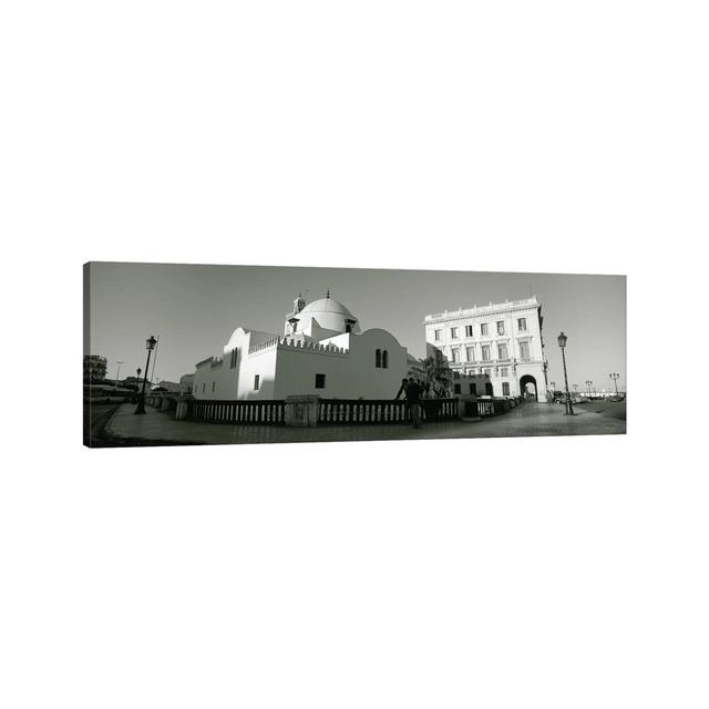 Low Angle View Of A Mosque - Wrapped Canvas Panoramic Print Ebern Designs Size: 20cm H x 60cm W x 1cm D on Productcaster.