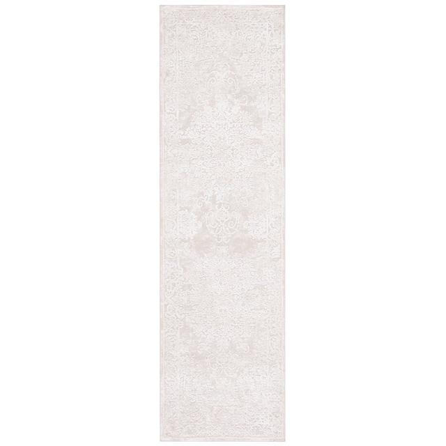 Reflection Traditional Area Rug In Creme / Ivory Latitude Vive Rug Size: Runner 68.58 x 182.88cm on Productcaster.