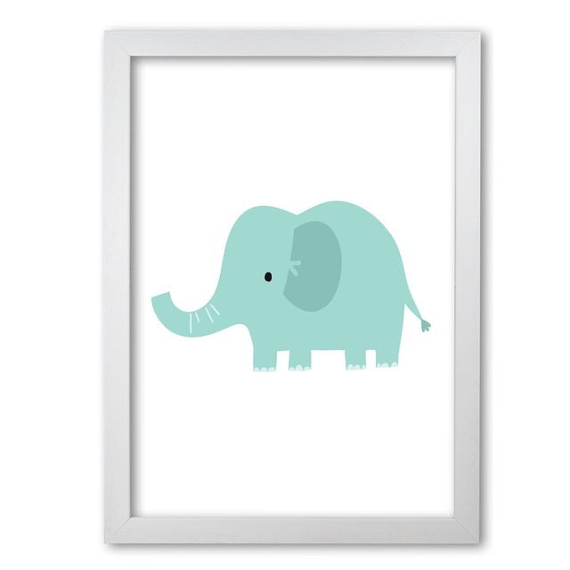 Children's Animals, Elephant - Print East Urban Home Format: White Grain Frame, Size: 42 cm H x 30 cm W x 5 cm D on Productcaster.