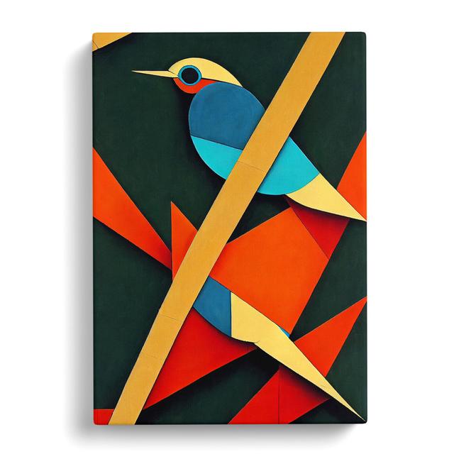 Birgit Swallow Bird Abstract Vol.7 - Wrapped Canvas Graphic Art Marlow Home Co. Size: 50cm H x 35cm W, Frame Option: Unframed on Productcaster.