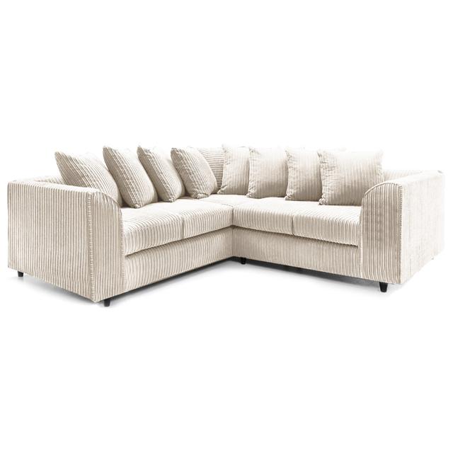 Anamia 3 - Piece Corduroy Corner Sectional Latitude Run Upholstery Colour: Cream on Productcaster.