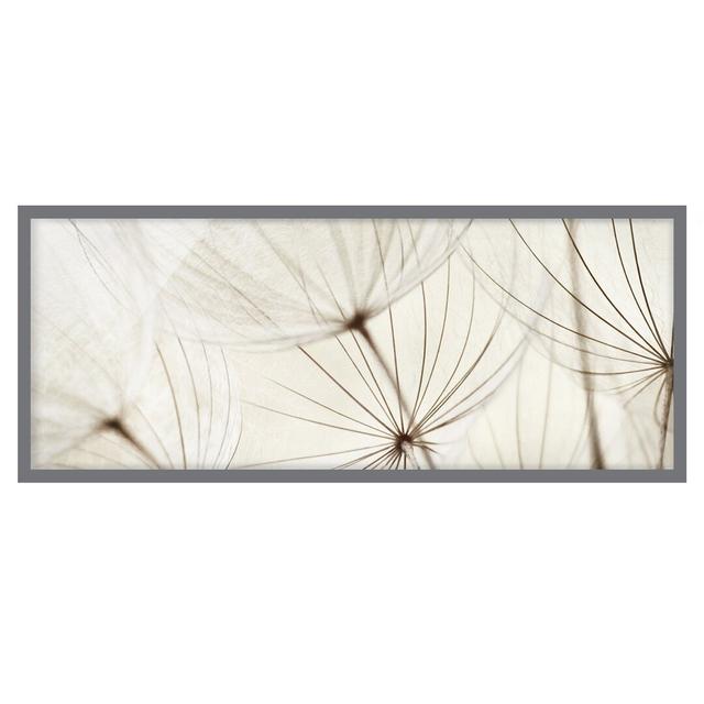 Gentle Grasses - Picture Frame Graphic Art Ebern Designs Size: 50cm H x 130cm W x 2cm D, Frame Option: Grey Framed on Productcaster.