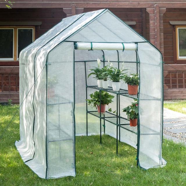 Ellicottville 7 Ft W x 4.7 Ft D Mini Greenhouse Dakota Fields Colour: Clear on Productcaster.