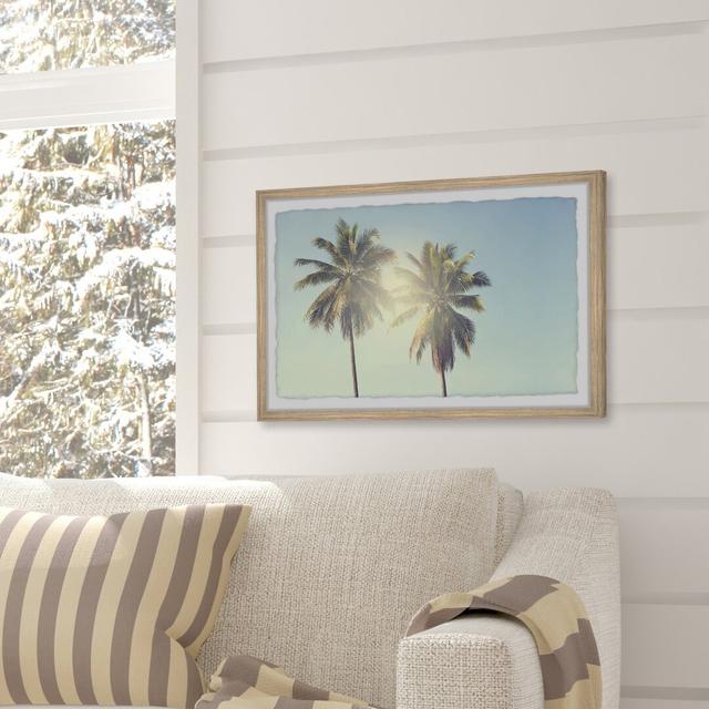 'Palm Tree Sunshine' - Picture Frame Photograph Print on Paper 17 Stories Size: 41cm H x 61cm W x 3.81cm D on Productcaster.