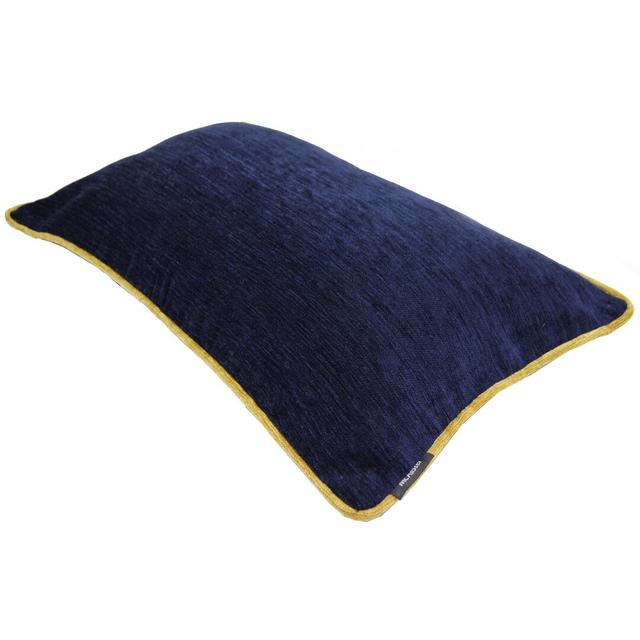 Suwanee Alston Outdoor Cushion Cover August Grove Colour: Navy Blue/Ochre, Size: 40 x 60cm on Productcaster.