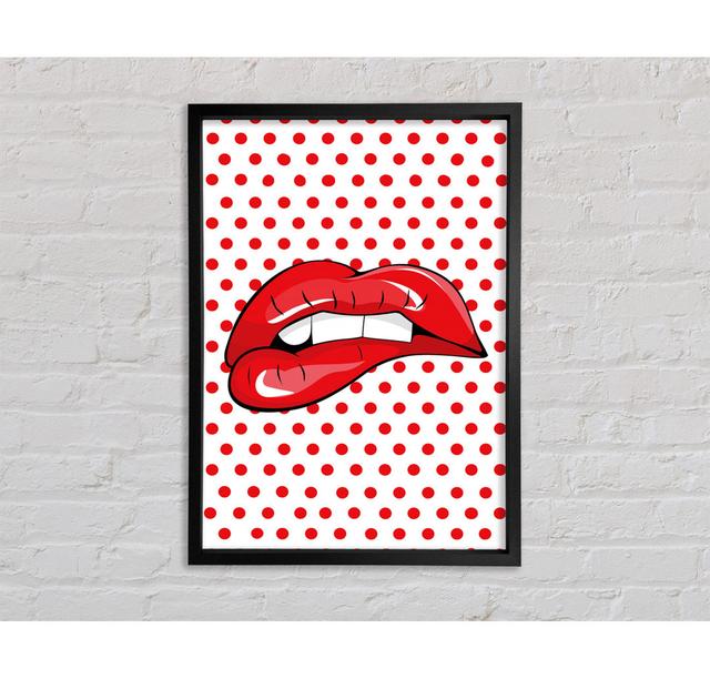 Red Lips 1 - Single Picture Frame Art Prints on Canvas Bright Star Size: 118.9cm H x 84.1cm W x 3.3cm D on Productcaster.