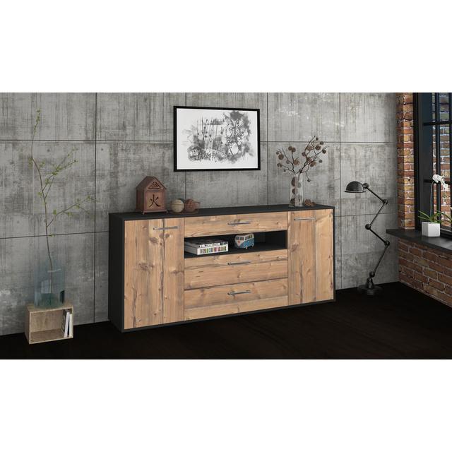 Sideboard Boxwell LoftDesigns Farbe (Korpus/Front): Pinie/Anthrazit on Productcaster.