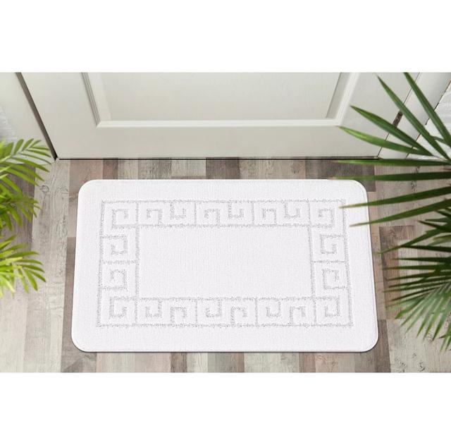 Luxury Non Slip Indoor Door Mats Small Large Door Mat Washable Rugs Kitchen Floor Mat Fairmont Park Colour: White, Mat Size: 40cm W x 60cm L on Productcaster.