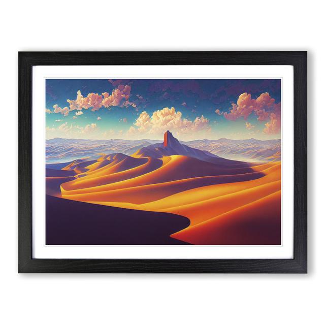 Breathtaking Mountain Landscape - Picture Frame Graphic Art Natur Pur Frame Colour: Black Framed, Size: 25cm H x 34cm W x 2cm D on Productcaster.