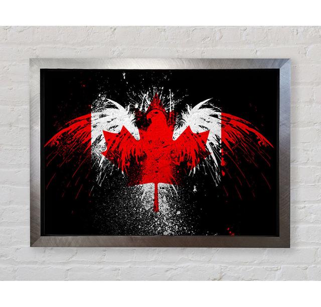 Canadian Eagle Flag - Single Picture Frame Art Prints Bright Star Size: 59.7cm H x 84.1cm W x 3.4cm D on Productcaster.