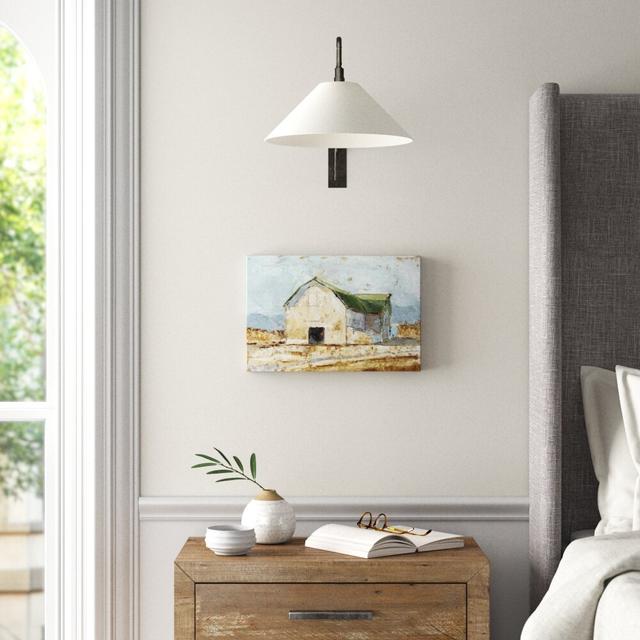 Whitewashed Barn IV by Ethan Harper - Wrapped Canvas Painting Print Blue Elephant Size: 30cm H x 46cm W on Productcaster.