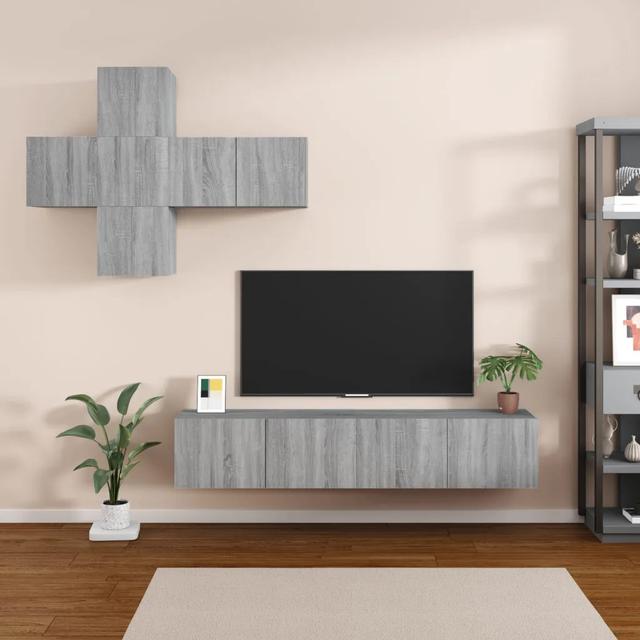 Klass TV Stand for TVs up to 65" (Set of 7) Brayden Studio Colour: Grey, Overall Entertainment Center Width - Side to Side: 150cm on Productcaster.