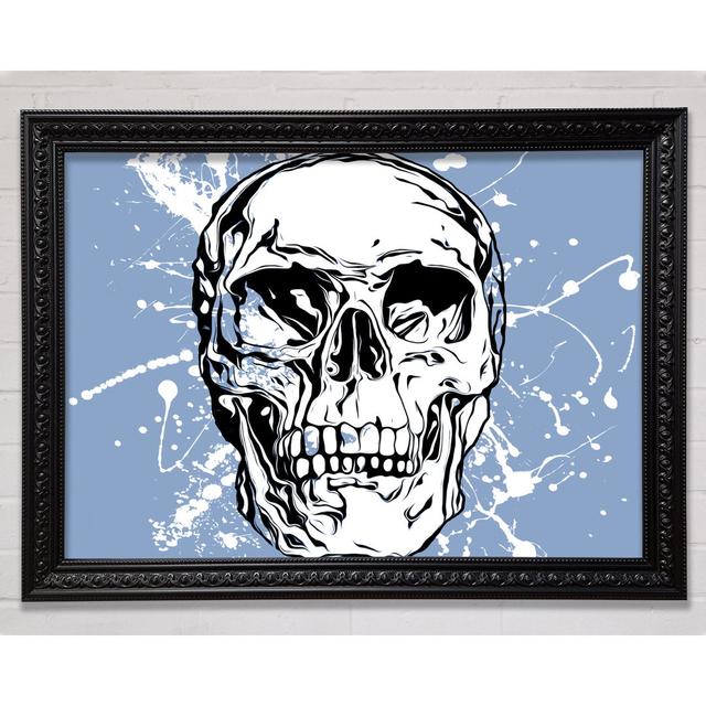 The White Splatter Skull Framed Print Ophelia & Co. Size: 84.1cm H x 118.9cm W on Productcaster.