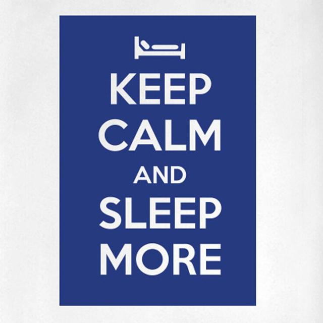 Keep Calm and Sleep More Door Room Wall Sticker Happy Larry Colour: Dark Blue on Productcaster.