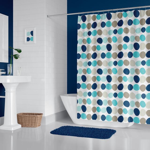 Joiner Shower Curtain House of Hampton Size: 200cm H x 180cm W on Productcaster.