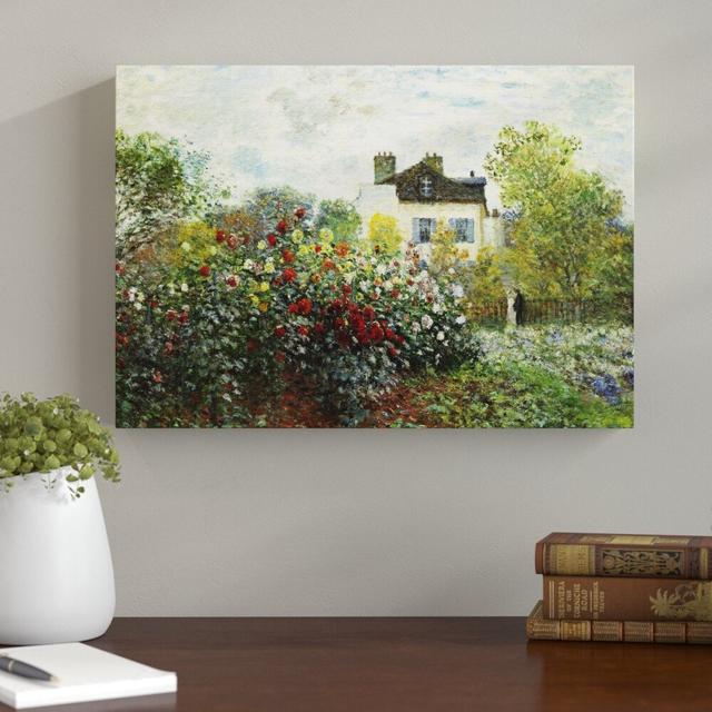 'Garden in Argenteuil' by Claude Monet Painting Print on Canvas East Urban Home Size: 35cm H x 50cm W on Productcaster.