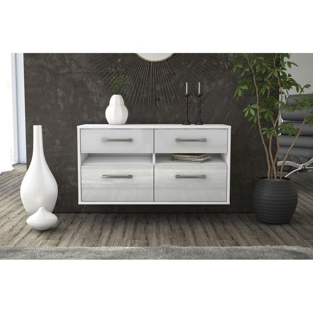 Amanraj TV Stand Latitude Run Colour: White on Productcaster.