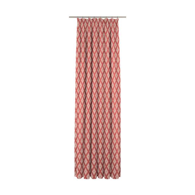 Esteban Pencil Pleat Opaque Curtains (Set of 2) August Grove Colour: Red, Size: 145cm Width x 225cm Drop , Art der Aufhängung: With pleater tape on Productcaster.