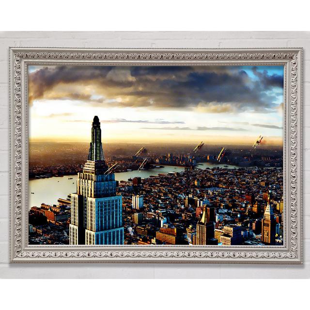 Empire State Building Ansicht - Einzelner Bilderrahmen Kunstdrucke Bright Star Größe: 59,7 cm H x 84,1 cm B x 3 cm T on Productcaster.