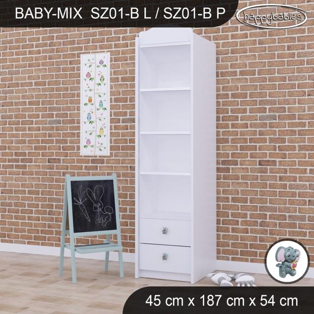 Baby Mix Sunflower 1 Door Wardrobe Happy Babies Colour: White on Productcaster.