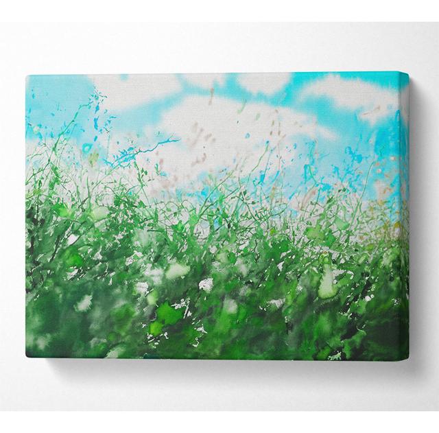 Wild Flowers In The Spring Meadow Canvas Watercolour ClassicLiving Size: 101.6cm H x 142.2cm W x 10cm D on Productcaster.