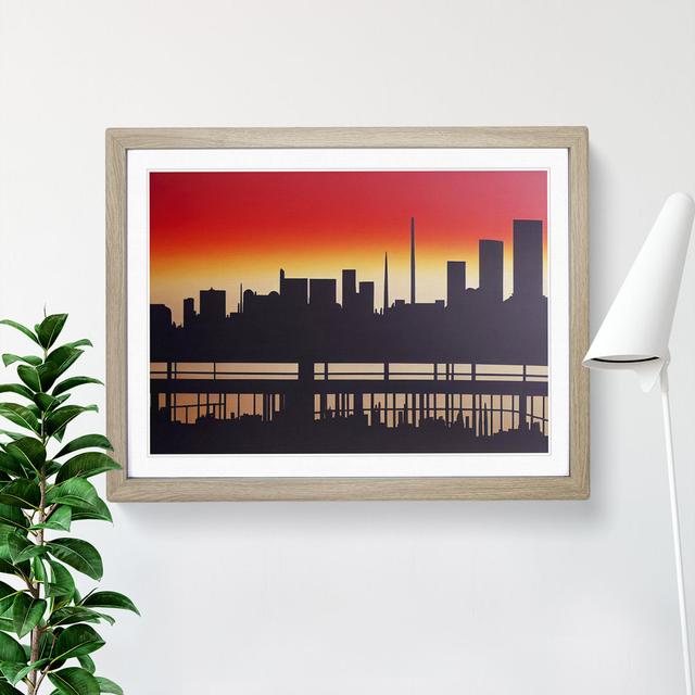 Engaging Skyline Architecture - Single Picture Frame Print 17 Stories Frame Colour: Oak Framed, Size: 46cm H x 64cm W x 2cm D on Productcaster.